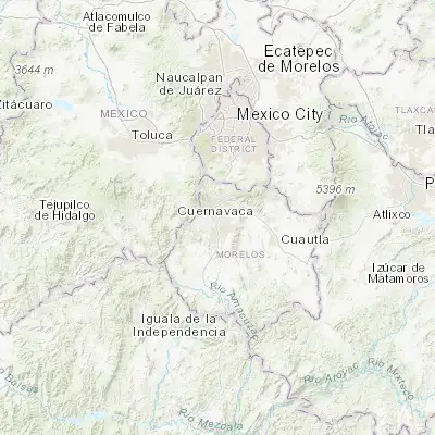 Map showing location of Cuernavaca (18.926100, -99.230750)