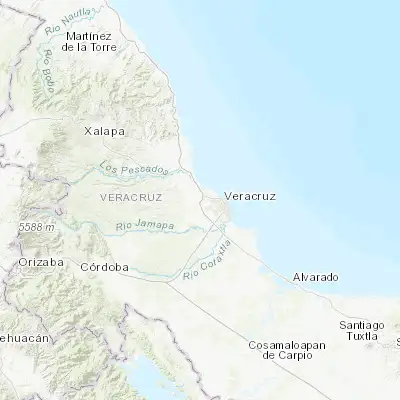 Map showing location of Delfino Victoria (Santa Fe) (19.207500, -96.273330)