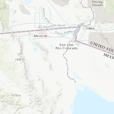 Map showing location of Doctor Alberto Oviedo Mota (32.227560, -115.167920)