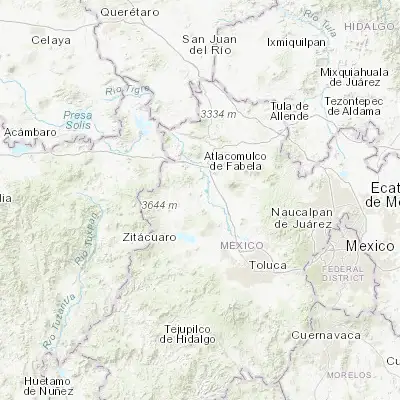 Map showing location of Dolores Hidalgo (19.655280, -99.926390)