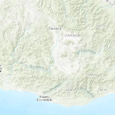 Map showing location of Ejutla de Crespo (16.566230, -96.731230)