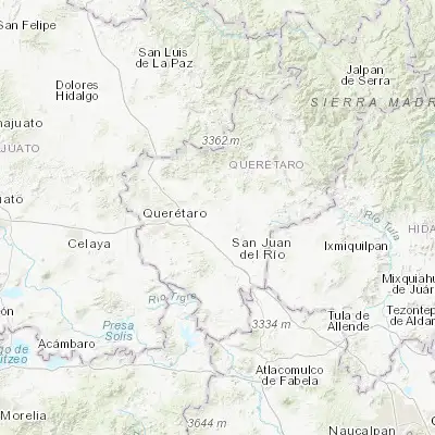 Map showing location of El Blanco (20.611190, -100.101590)