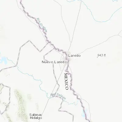 Map showing location of El Campanario y Oradel (27.473060, -99.620000)