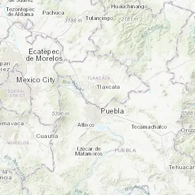 Map showing location of El Carmen Aztama (19.229720, -98.219440)