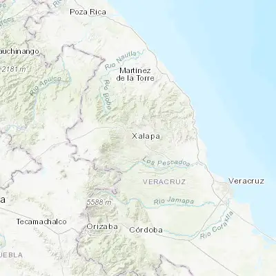 Map showing location of El Castillo (19.546610, -96.864250)