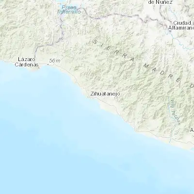 Map showing location of El Coacoyul (17.638100, -101.475710)