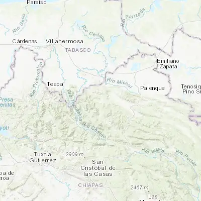 Map showing location of El Limar (17.414910, -92.402930)