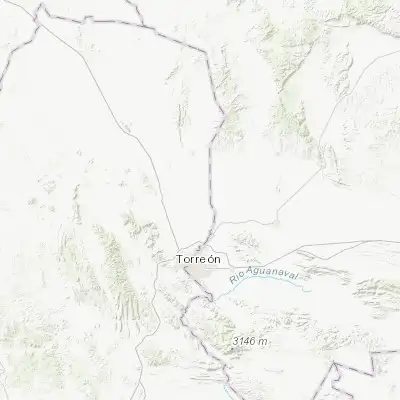 Map showing location of El Lucero (25.878300, -103.402090)