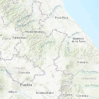 Map showing location of El Mirador (19.824740, -97.516430)