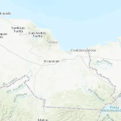 Map showing location of El Naranjito (17.997850, -94.606660)