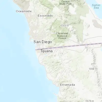 Map showing location of El Niño (32.507500, -116.791940)