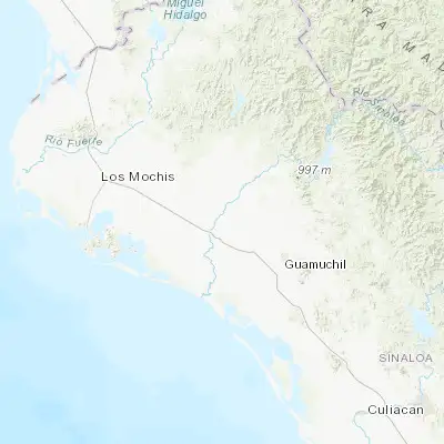 Map showing location of El Nio (25.624550, -108.400290)