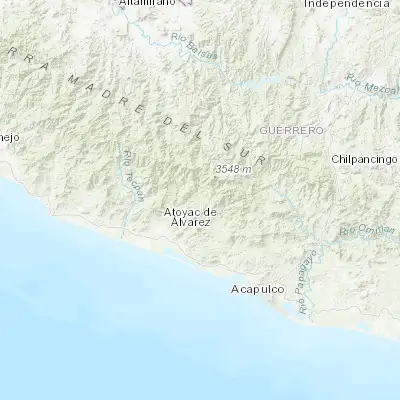 Map showing location of El Paraíso (17.343610, -100.228060)