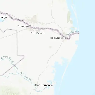 Map showing location of El Realito (25.665280, -97.875400)