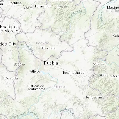 Map showing location of El Rincón Citlaltépetl (19.155560, -97.894440)