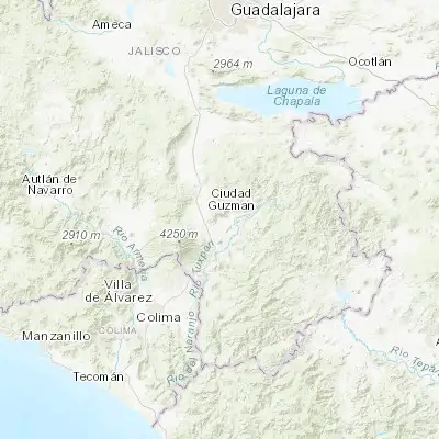 Map showing location of El Rincón (19.667350, -103.402580)