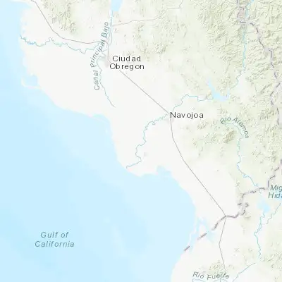 Map showing location of El Sahuaral (26.926330, -109.666430)