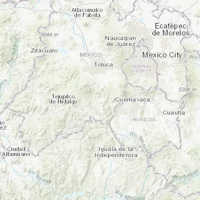Map showing location of El Salitre (18.952500, -99.589720)
