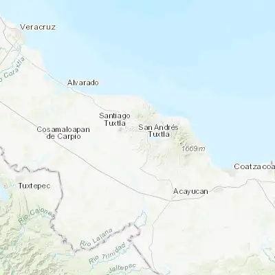 Map showing location of El Salto de Eyipantla (18.389540, -95.202850)