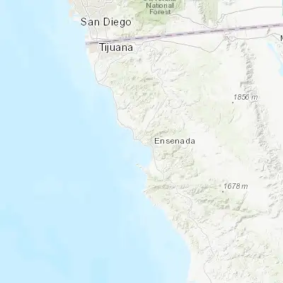 Map showing location of El Sauzal de Rodríguez (31.893290, -116.692560)