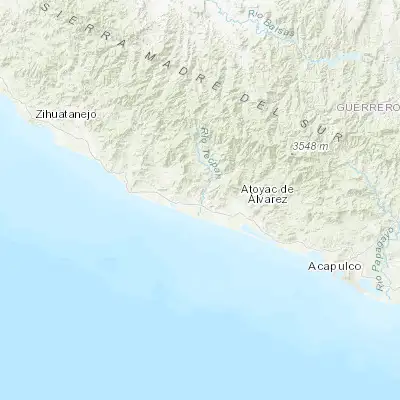 Map showing location of El Súchil (17.226940, -100.639170)