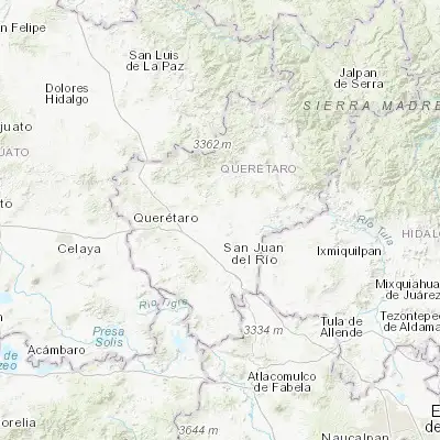 Map showing location of El Tejocote (20.619760, -100.034470)