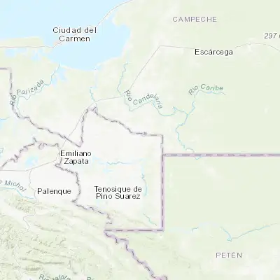 Map showing location of El Triunfo (17.922410, -91.169460)