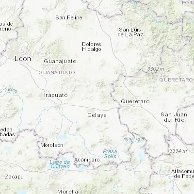 Map showing location of Empalme Escobedo (20.672500, -100.746750)