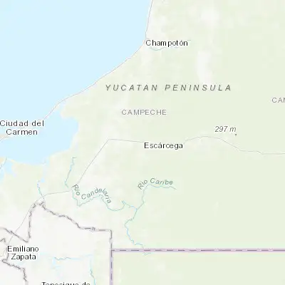 Map showing location of Escárcega (18.608910, -90.745440)