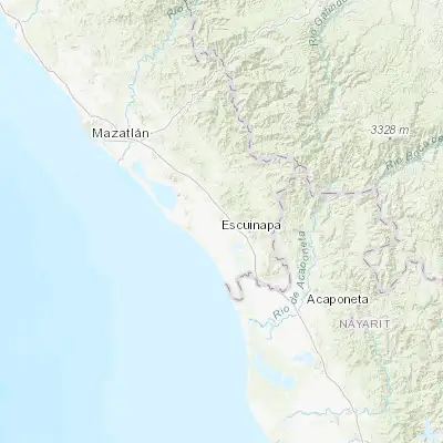 Map showing location of Escuinapa (22.832790, -105.777720)