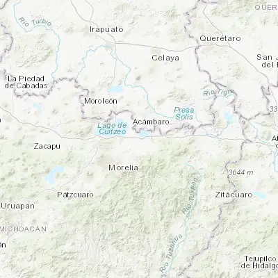 Map showing location of Estación Queréndaro (19.882850, -100.948610)