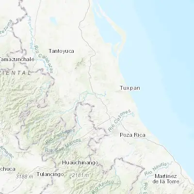 Map showing location of Estero del Ídolo (20.889530, -97.658780)