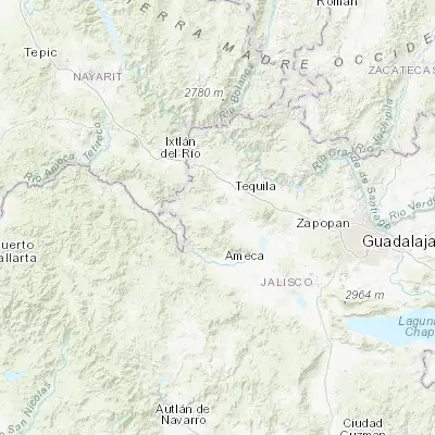 Map showing location of Etzatlán (20.768390, -104.077350)