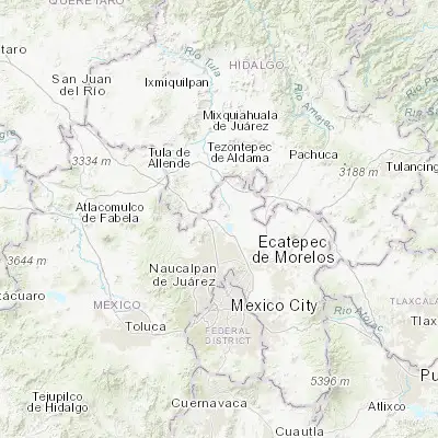 Map showing location of Ex-hacienda de Xalpa (19.821500, -99.182750)