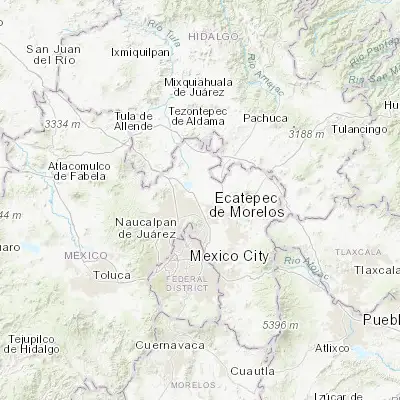 Map showing location of Ex-Hacienda Santa Inés (19.706670, -99.072500)