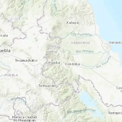 Map showing location of Fortín de las Flores (18.908060, -97.000000)
