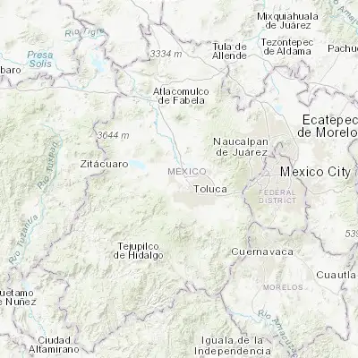 Map showing location of Fraccionamiento Colinas del Sol (19.372220, -99.740280)