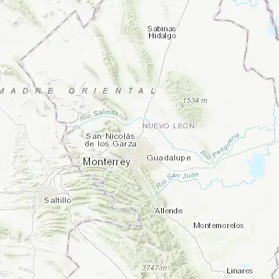 Map showing location of Fraccionamiento Cosmópolis Octavo Sector (25.825280, -100.246110)
