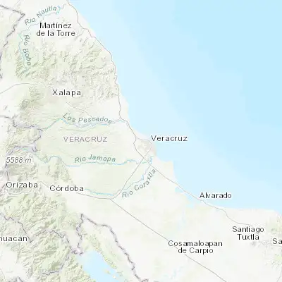 Map showing location of Fraccionamiento Costa Dorada (19.208330, -96.216390)