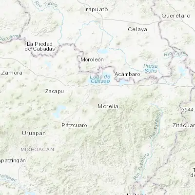 Map showing location of Fraccionamiento Galaxia Tarímbaro (19.761670, -101.194440)