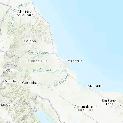 Map showing location of Fraccionamiento Geovillas los Pinos (19.217220, -96.226390)