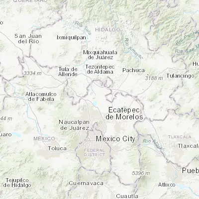 Map showing location of Fraccionamiento la Trinidad (19.829170, -99.082780)