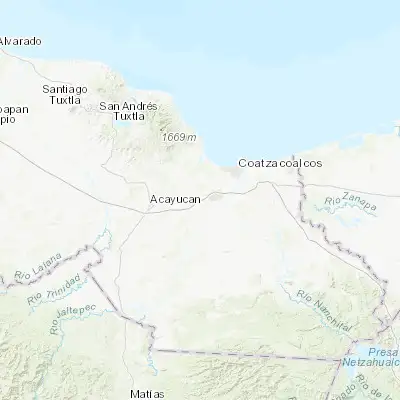 Map showing location of Fraccionamiento los Prados (17.977780, -94.639170)