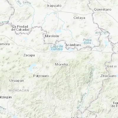 Map showing location of Fraccionamiento Misión del Valle (19.765560, -101.121670)
