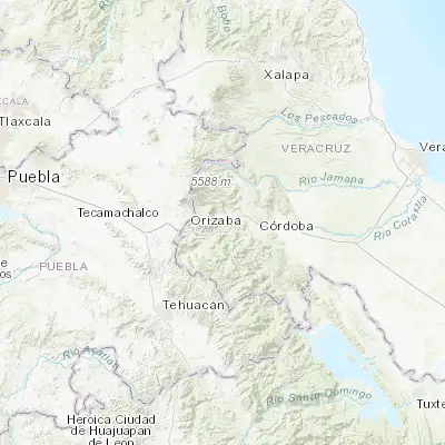 Map showing location of Fraccionamiento Valle Dorado (18.868890, -97.122220)