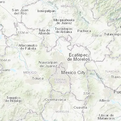Map showing location of Fuentes del Valle (19.632500, -99.138610)