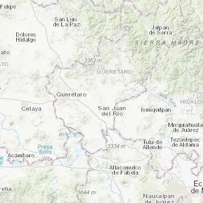 Map showing location of Fuentezuelas (20.555860, -99.982090)
