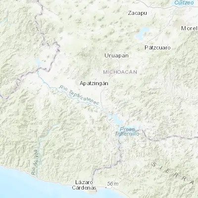 Map showing location of Gambara (18.932300, -102.112400)