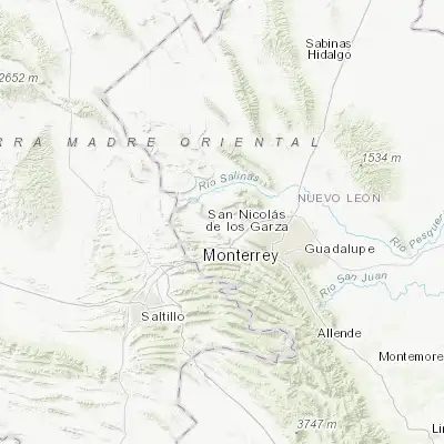 Map showing location of García (25.812010, -100.598740)
