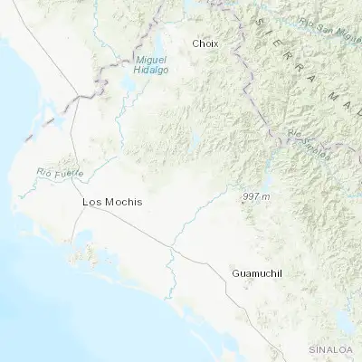 Map showing location of Genaro Estrada (25.936110, -108.396390)